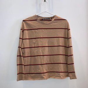 LONG SLEEVE LIGHT BROWN WITH LINES - SIMONS (M)